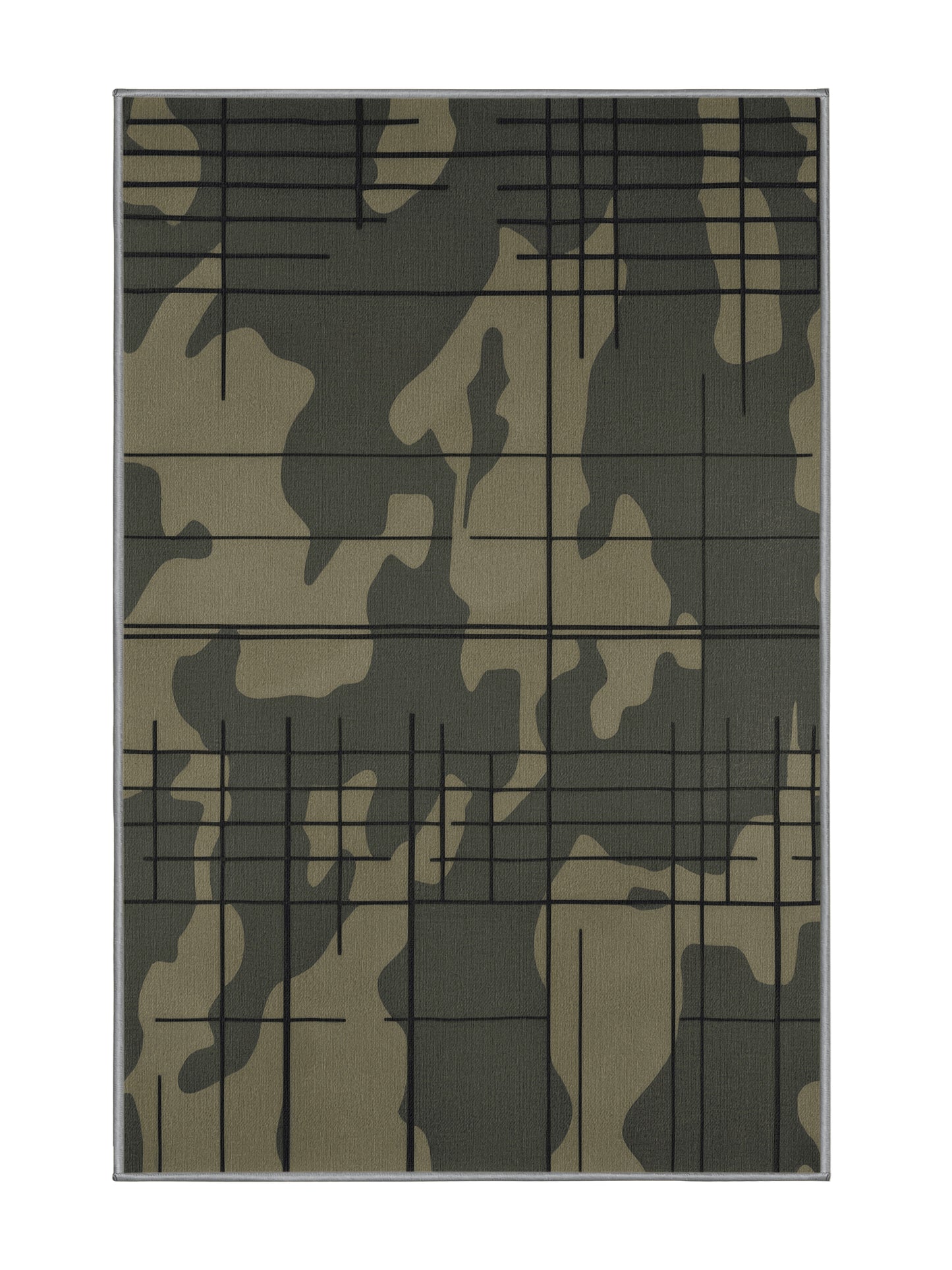 Tactical Terrain Hunter's Edge - Premium Sage Green Modern Area Rug | Plush & Washable Options | Rugolution Home Decor