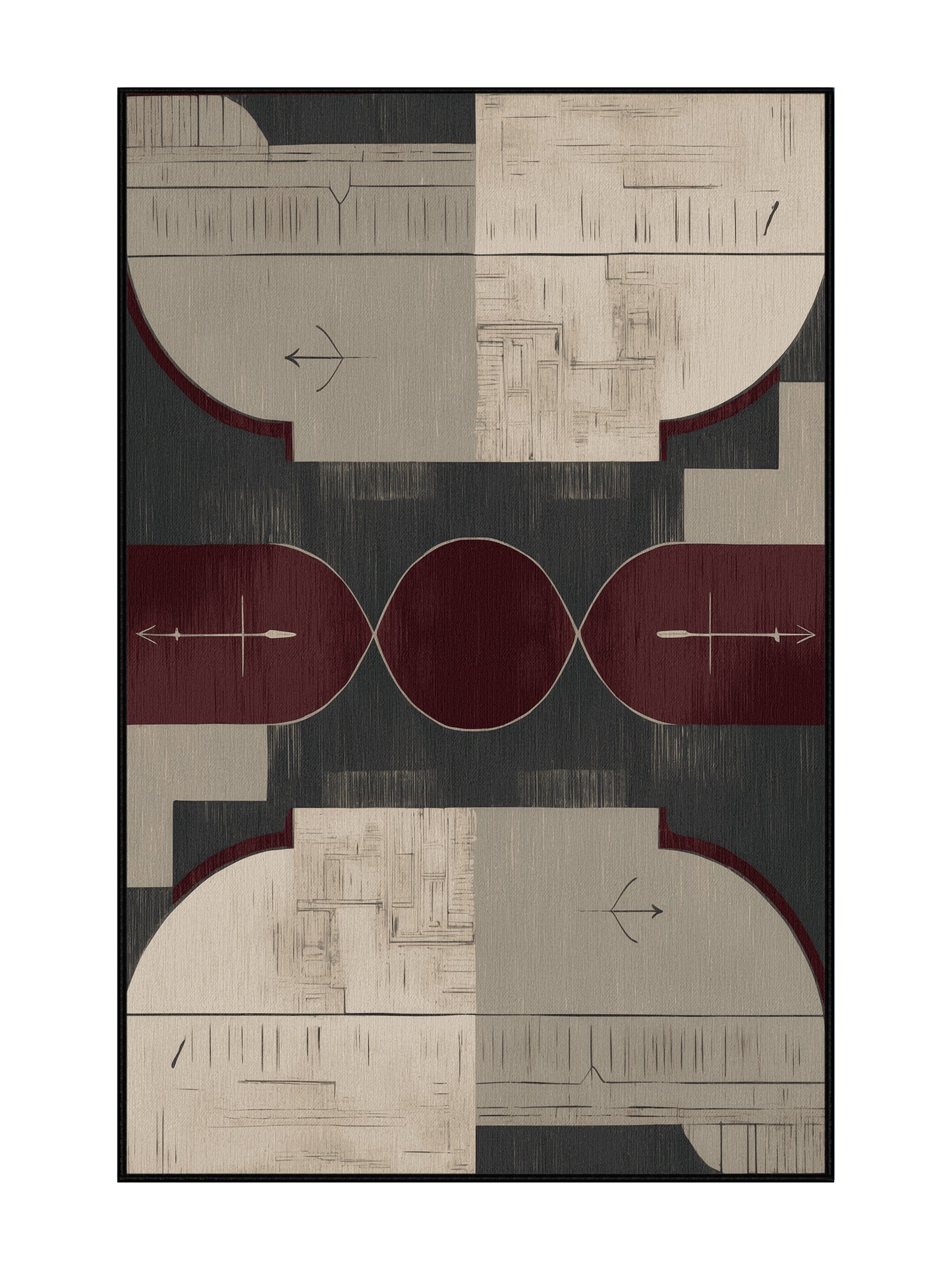 Timeless Tapestries Grand Epoch - Premium Old Burgundy Modern Area Rug | Plush & Washable Options | Rugolution Home Decor