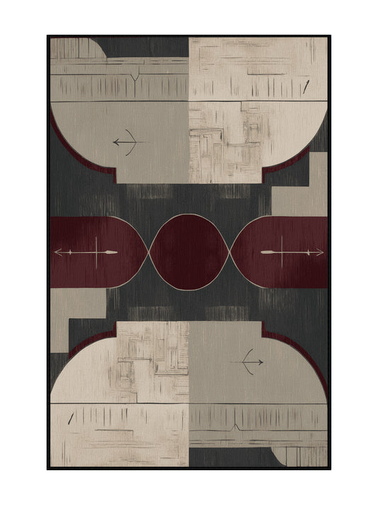 Timeless Tapestries Grand Epoch - Premium Old Burgundy Modern Area Rug | Plush & Washable Options | Rugolution Home Decor