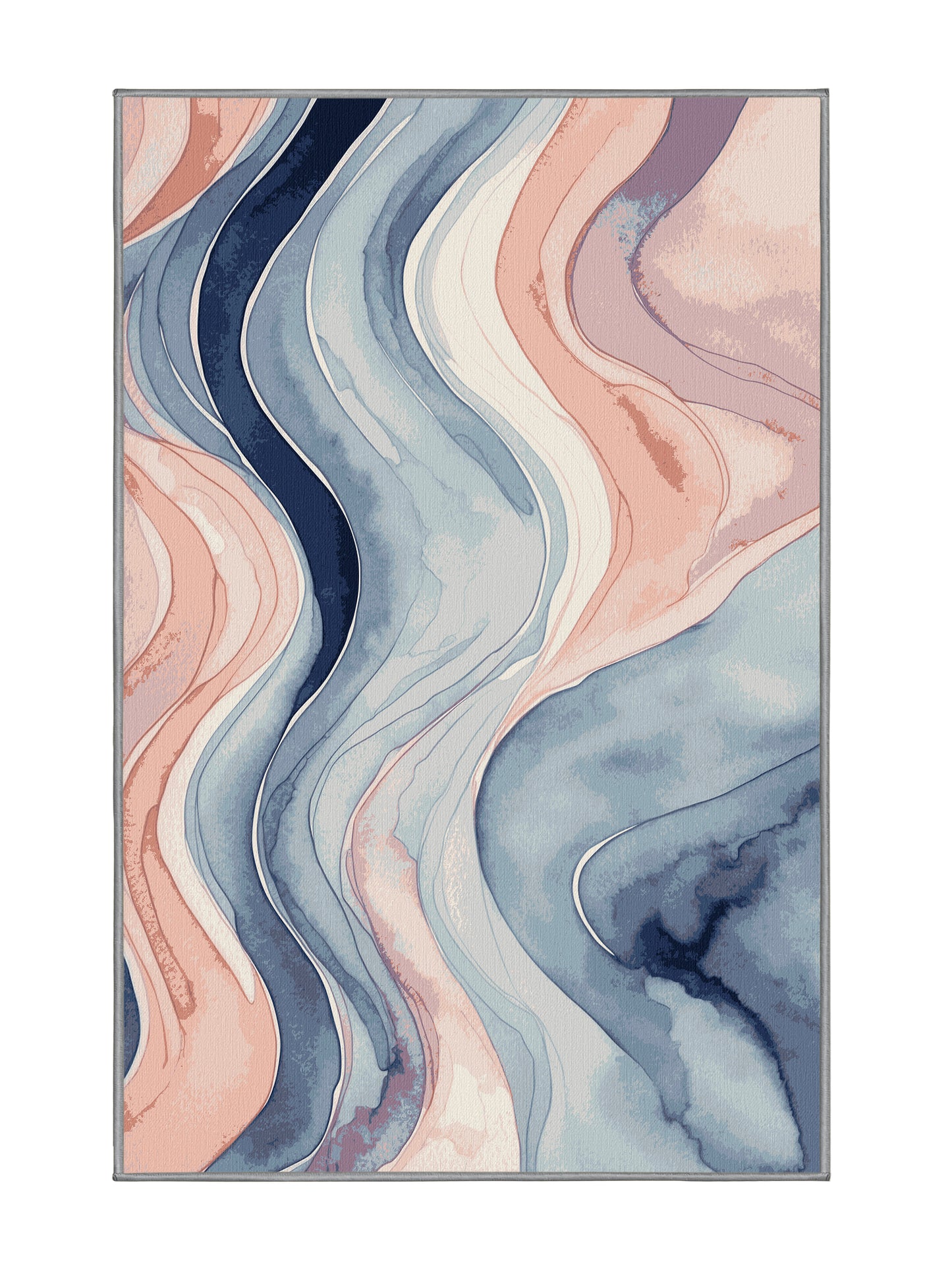 Aqua Serenity Ethereal Drift - Premium Pale Silver Modern Area Rug | Plush & Washable Options | Rugolution Home Decor