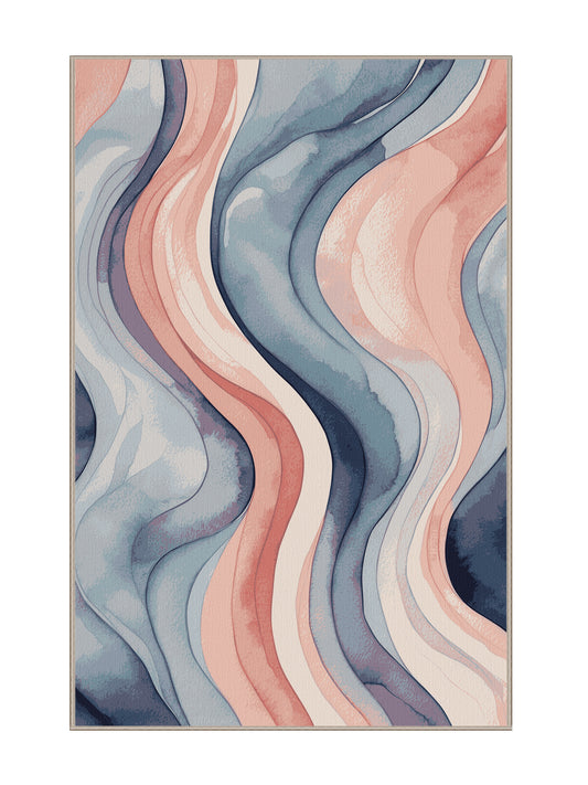 Aqua Serenity Pastel Mirage - Premium Silver Pink Modern Area Rug | Plush & Washable Options | Rugolution Home Decor