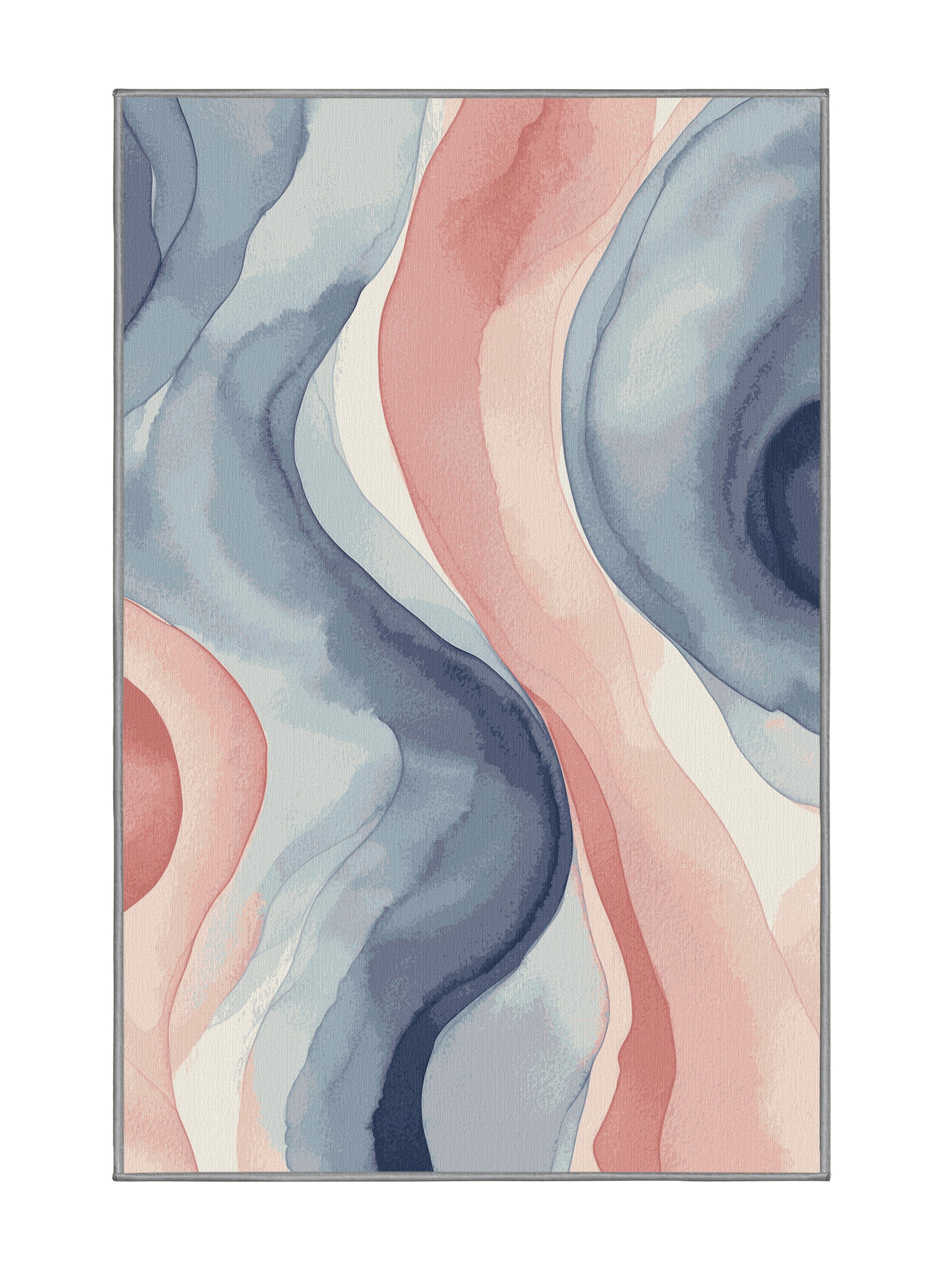 Aqua Serenity Blush Aurora - Premium Pale Silver Modern Area Rug | Plush & Washable Options | Rugolution Home Decor