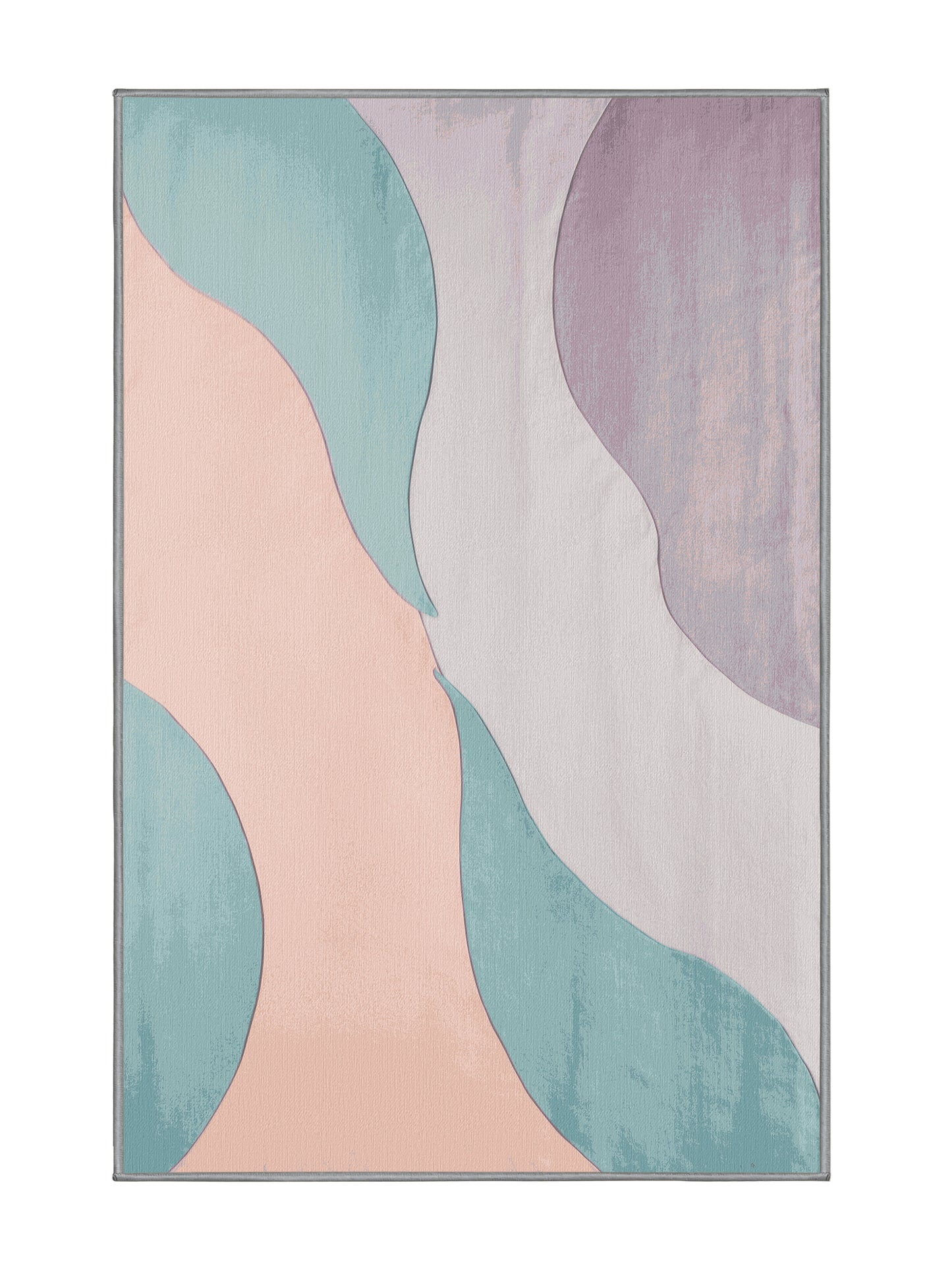 Aqua Serenity Periwinkle Haze - Premium Pale Silver Modern Area Rug | Plush & Washable Options | Rugolution Home Decor