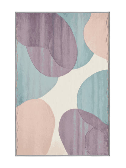 Aqua Serenity Seaside Glow - Premium Wisteria Purple Modern Area Rug | Plush & Washable Options | Rugolution Home Decor