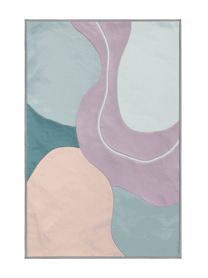 Aqua Serenity Soft Horizon - Premium Gray Goose Modern Area Rug | Plush & Washable Options | Rugolution Home Decor