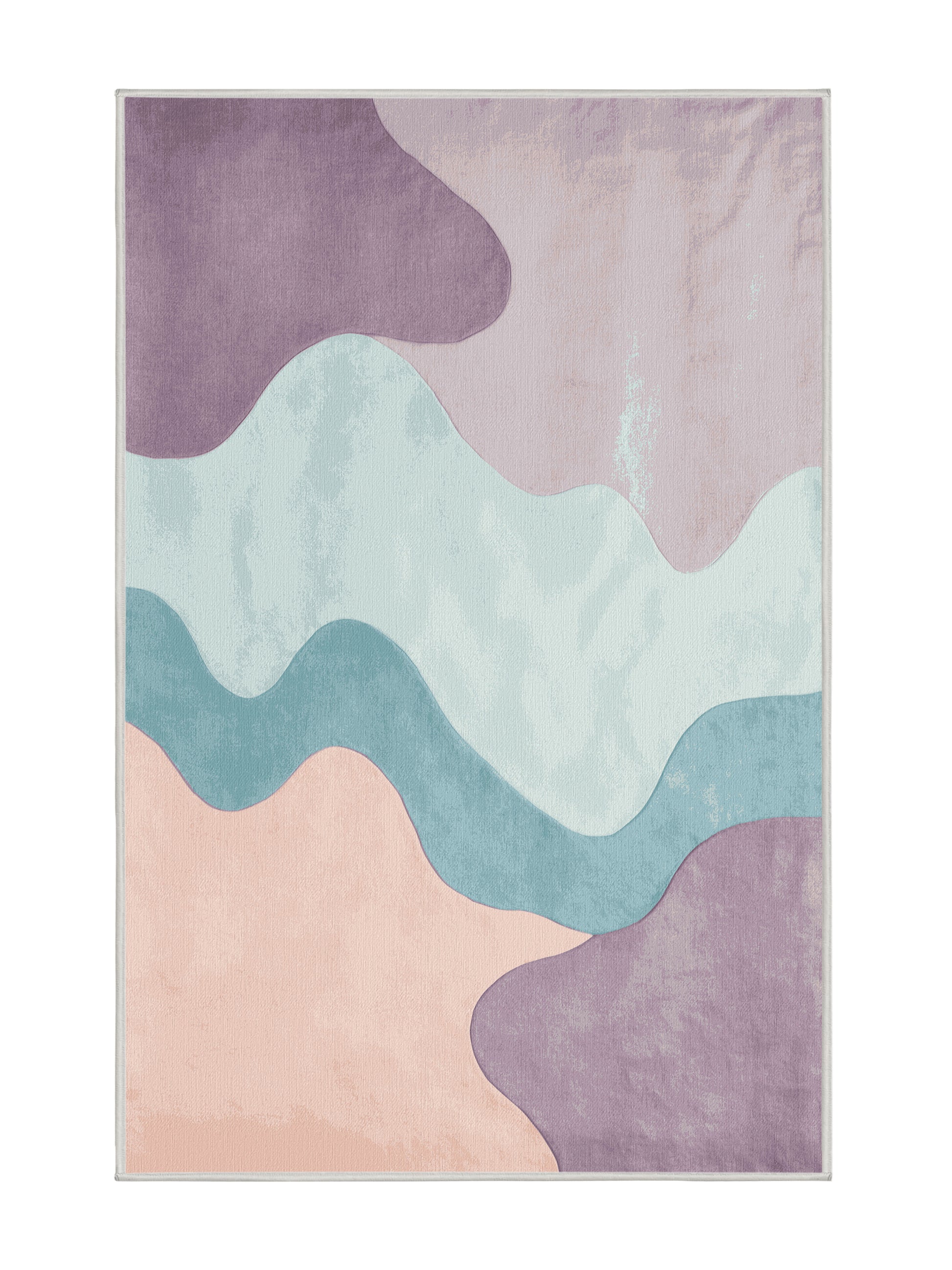 Aqua Serenity Coral Veil - Premium Dark White Modern Area Rug | Plush & Washable Options | Rugolution Home Decor