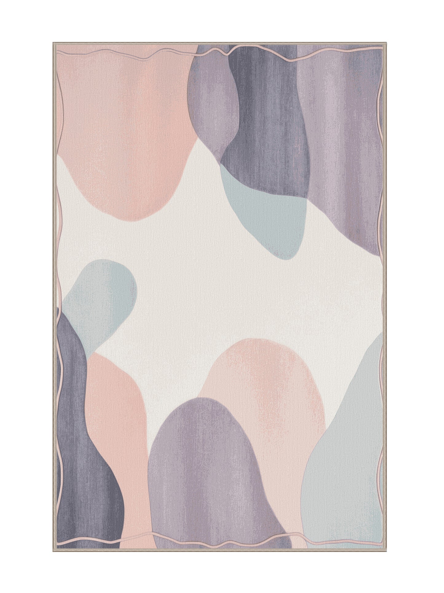 Aqua Serenity Iridescent Drift - Premium Silver Pink Modern Area Rug | Plush & Washable Options | Rugolution Home Decor