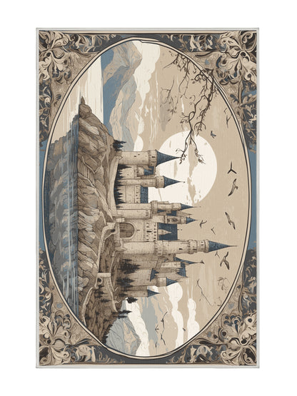 Castle Chronicles Ethereal Castle - Premium Champagne Modern Area Rug | Plush & Washable Options | Rugolution Home Decor