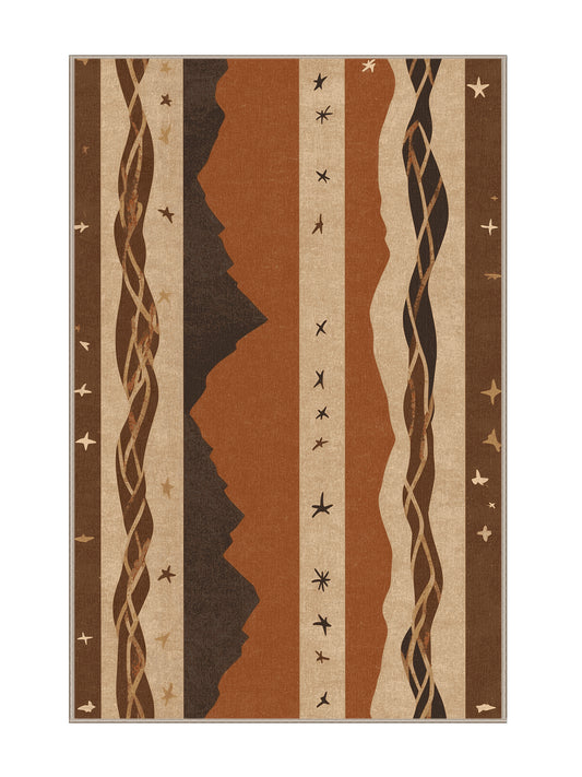 Desert Horizons Ripple Sands - Premium Tan (W3C) Modern Area Rug | Plush & Washable Options | Rugolution Home Decor