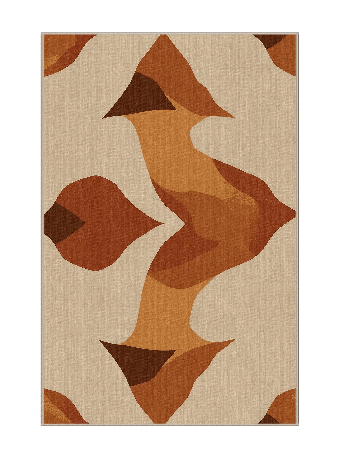 Desert Horizons Midnight Oasis - Premium Tan (W3C) Modern Area Rug | Plush & Washable Options | Rugolution Home Decor