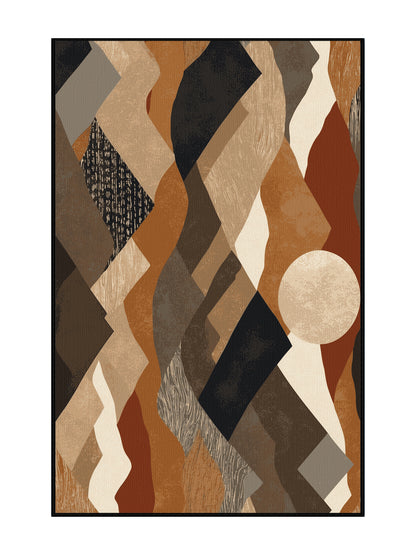 Desert Horizons Sandstone Drift - Premium Coffee Modern Area Rug | Plush & Washable Options | Rugolution Home Decor