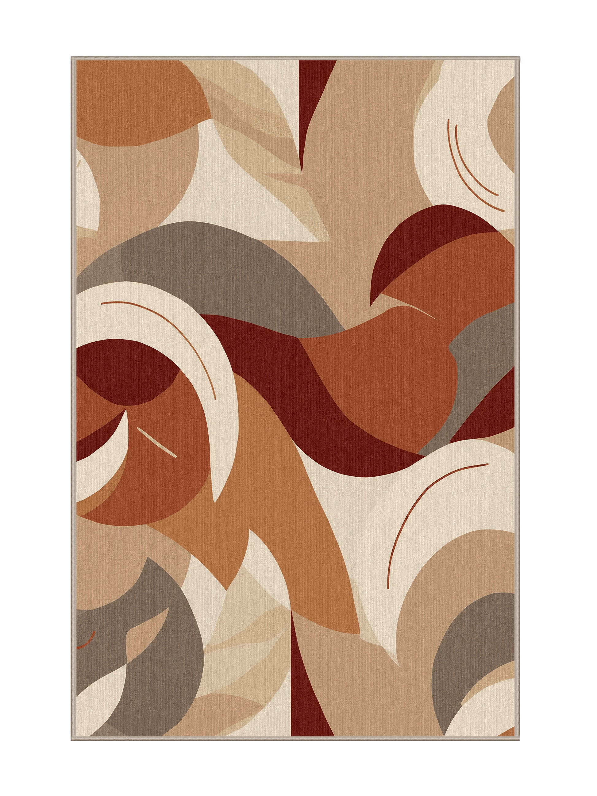 Dunes of Light Sunset Veil - Premium Camel Brown Modern Area Rug | Plush & Washable Options | Rugolution Home Decor