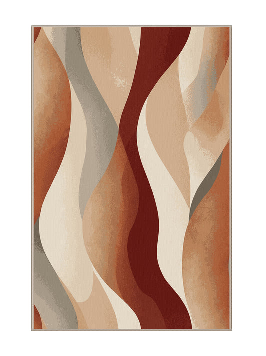 Dunes of Light Arid Elegance - Premium Desert Sand Modern Area Rug | Plush & Washable Options | Rugolution Home Decor