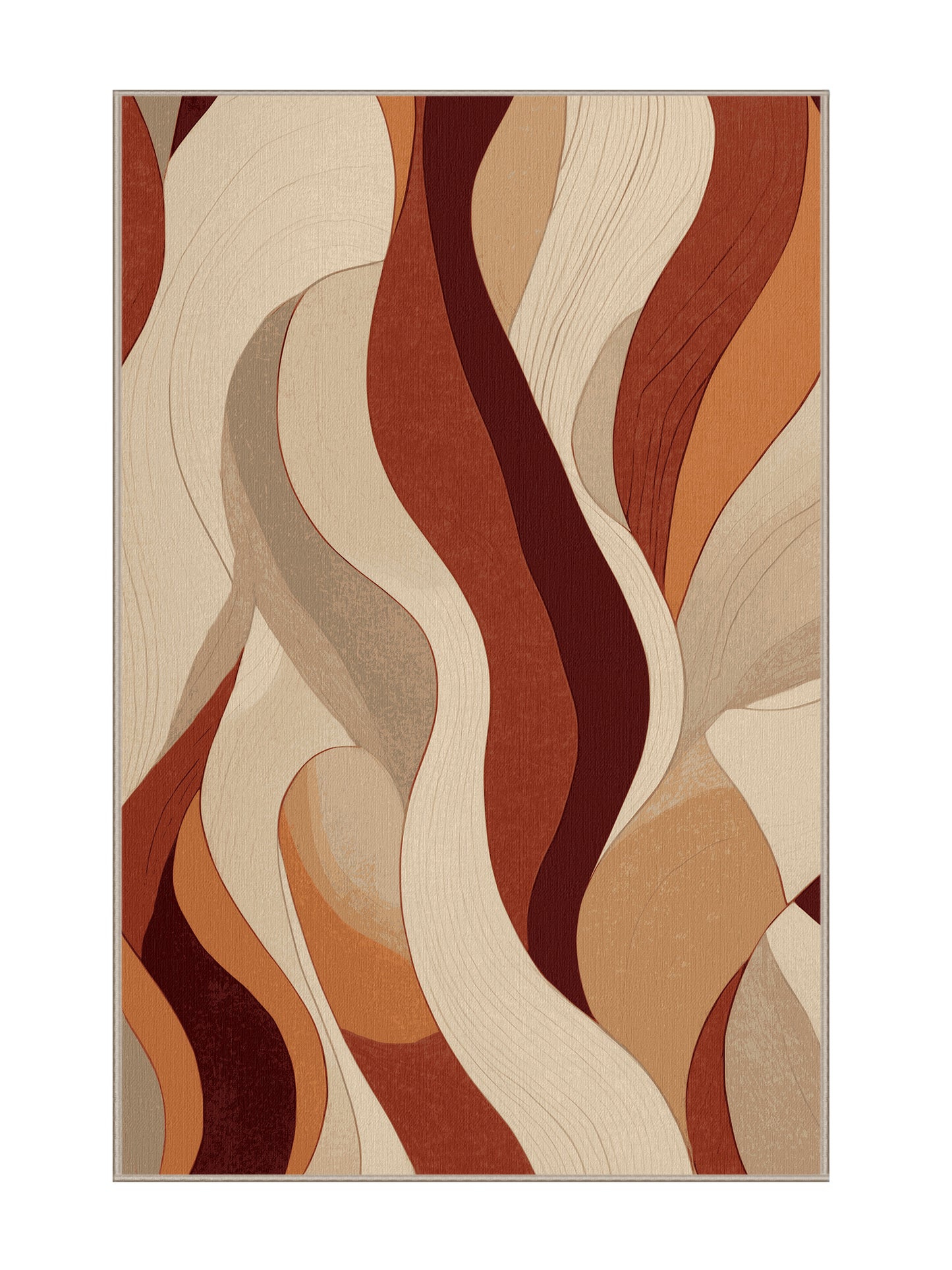 Dunes of Light Ember Traces - Premium Wheat (W3C) Modern Area Rug | Plush & Washable Options | Rugolution Home Decor