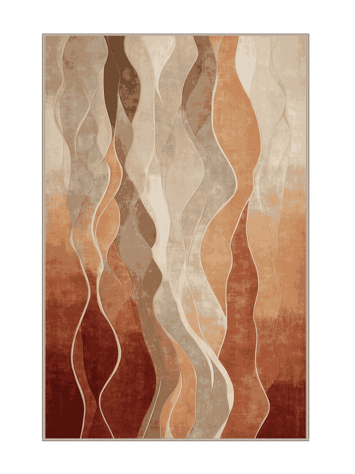 Dunes of Light Fluid Serenity - Premium Desert Sand Modern Area Rug | Plush & Washable Options | Rugolution Home Decor