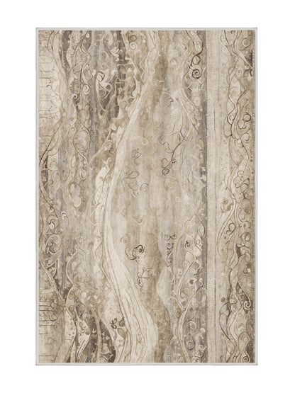 Dunes of Light Aurora Flow - Premium White Chocolate Modern Area Rug | Plush & Washable Options | Rugolution Home Decor