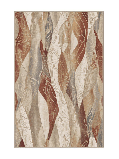 Dunes of Light Silk Horizon - Premium Tan (W3C) Modern Area Rug | Plush & Washable Options | Rugolution Home Decor