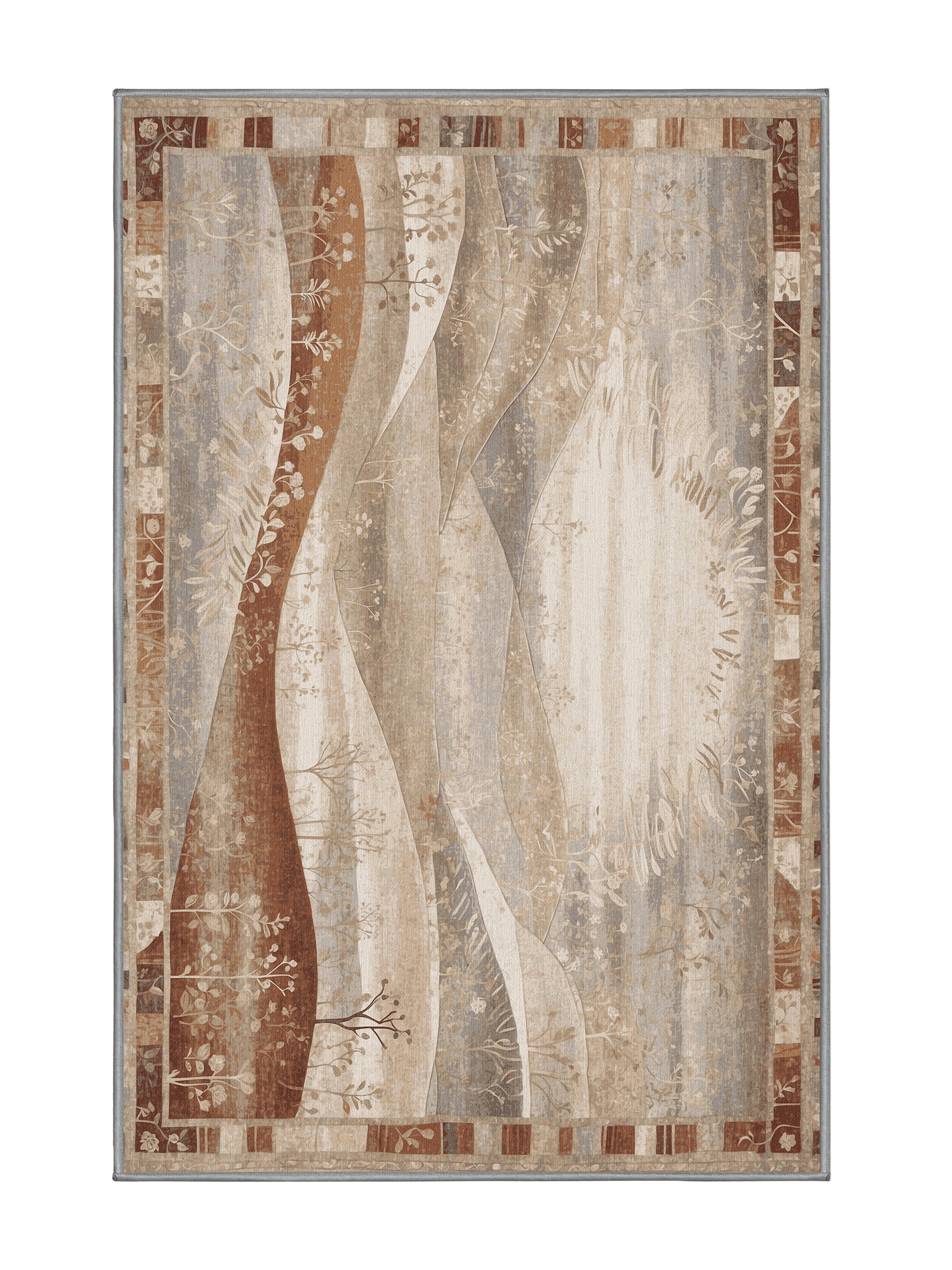 Dunes of Light Amber Horizon - Premium Sandstone Modern Area Rug | Plush & Washable Options | Rugolution Home Decor