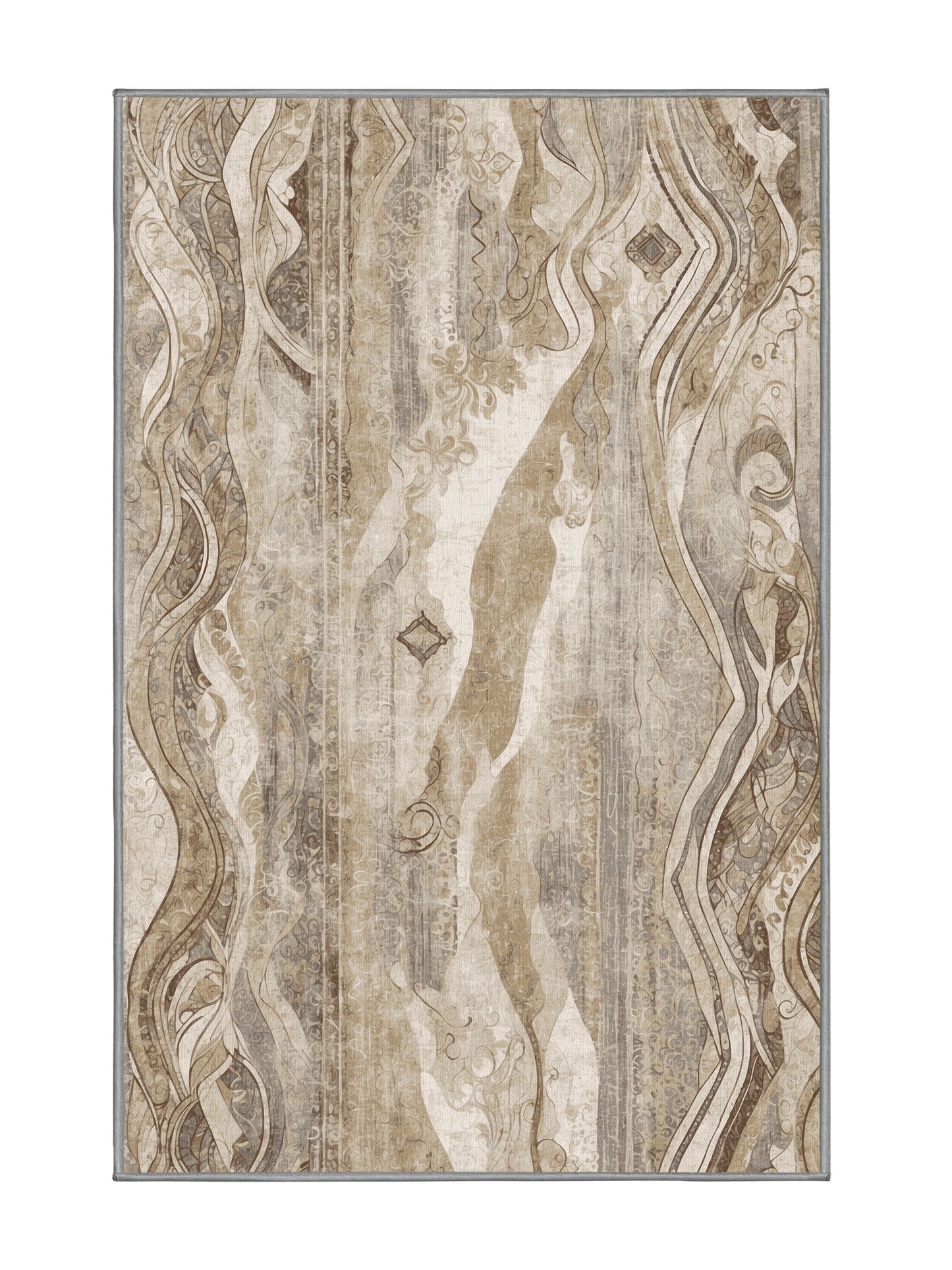 Dunes of Light Wisps of Warmth - Premium Sandstone Modern Area Rug | Plush & Washable Options | Rugolution Home Decor