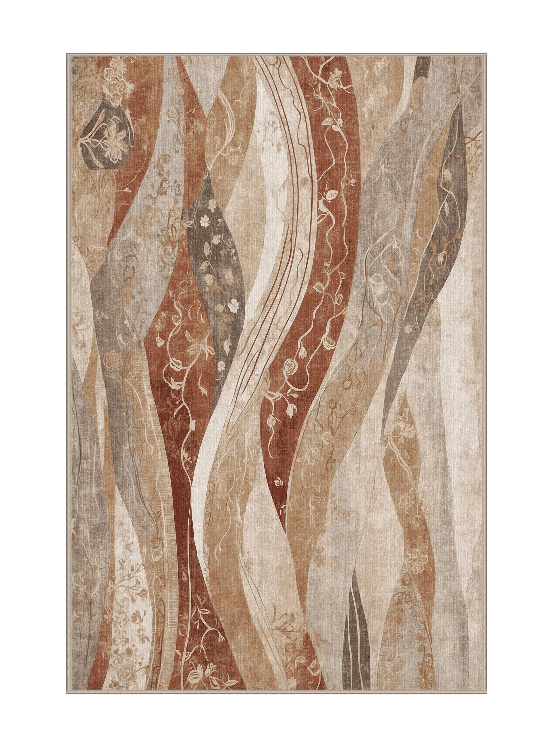 Dunes of Light Blush Pathway - Premium Tan (W3C) Modern Area Rug | Plush & Washable Options | Rugolution Home Decor