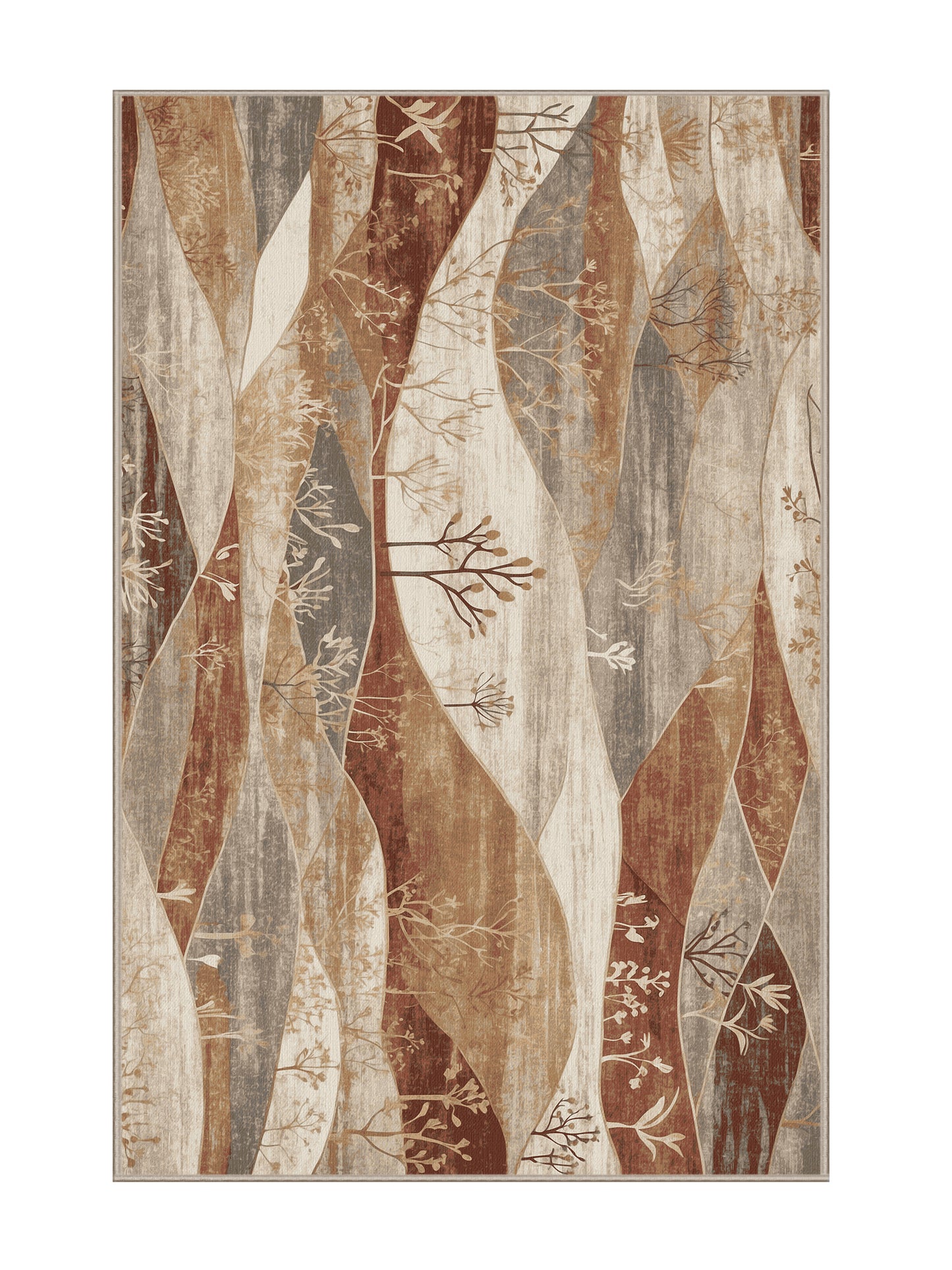 Dunes of Light Oasis Lines - Premium Tan (W3C) Modern Area Rug | Plush & Washable Options | Rugolution Home Decor