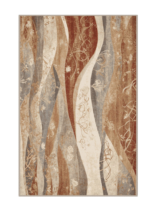 Dunes of Light Twilight Gleam - Premium Tan (W3C) Modern Area Rug | Plush & Washable Options | Rugolution Home Decor