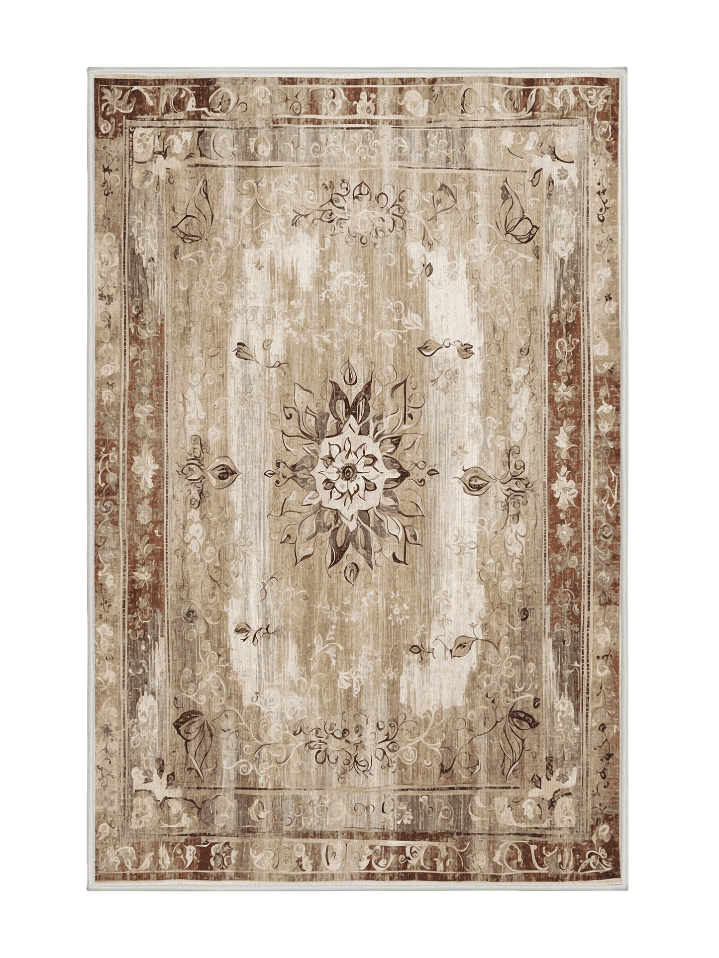 Dunes of Light Celestial Mirage - Premium White Chocolate Modern Area Rug | Plush & Washable Options | Rugolution Home Decor