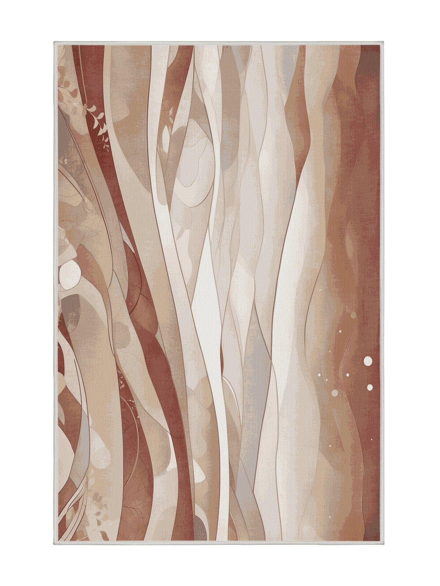 Dunes of Light Gilded Ripple - Premium Dark White Modern Area Rug | Plush & Washable Options | Rugolution Home Decor