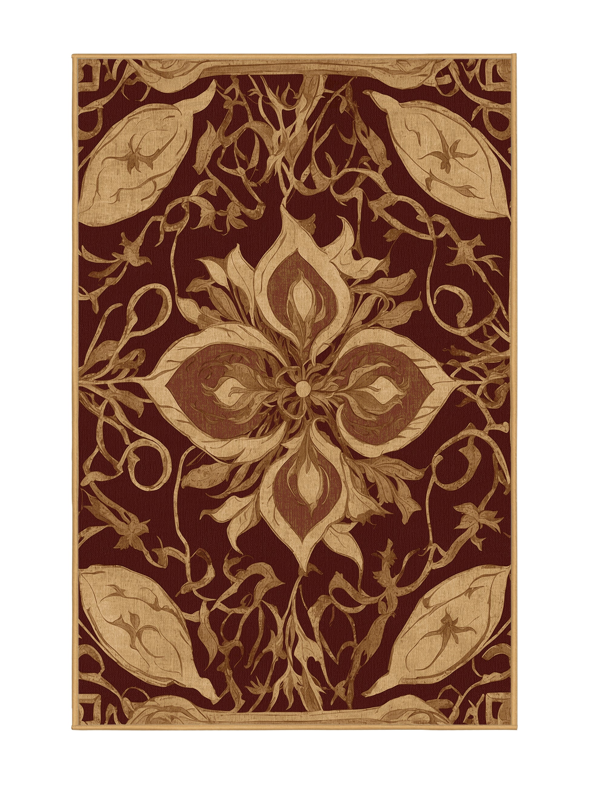 Glided Mythos Mythic Majesty - Premium Bakers Brown Modern Area Rug | Plush & Washable Options | Rugolution Home Decor