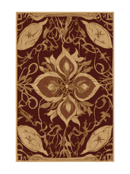 Glided Mythos Mythic Majesty - Premium Bakers Brown Modern Area Rug | Plush & Washable Options | Rugolution Home Decor