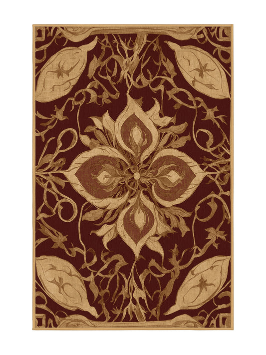 Glided Mythos Mythic Majesty - Premium Bakers Brown Modern Area Rug | Plush & Washable Options | Rugolution Home Decor