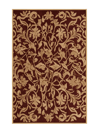 Glided Mythos Eternal Bloom - Premium Bakers Brown Modern Area Rug | Plush & Washable Options | Rugolution Home Decor