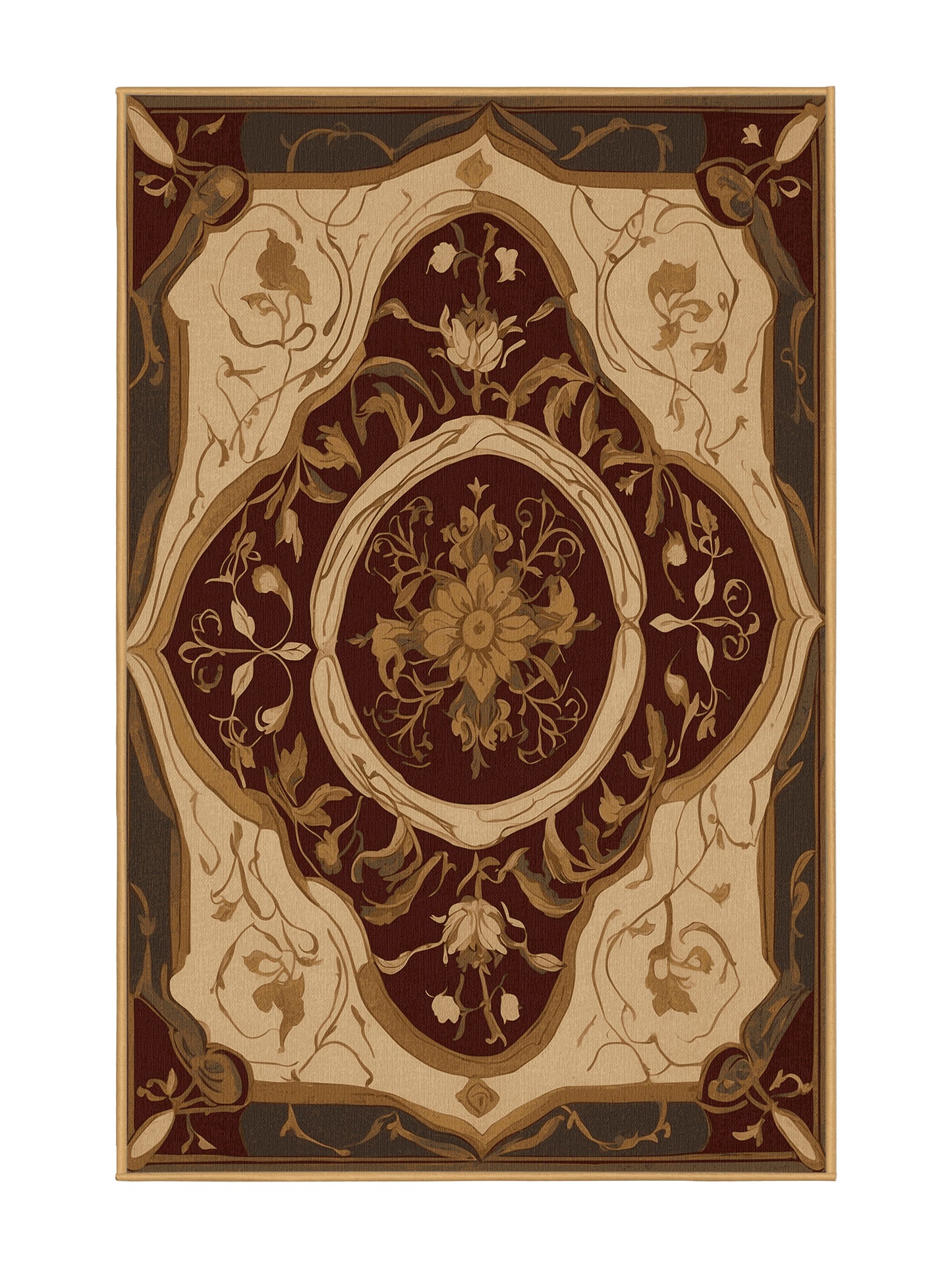 Glided Mythos Regal Whispers - Premium Bakers Brown Modern Area Rug | Plush & Washable Options | Rugolution Home Decor