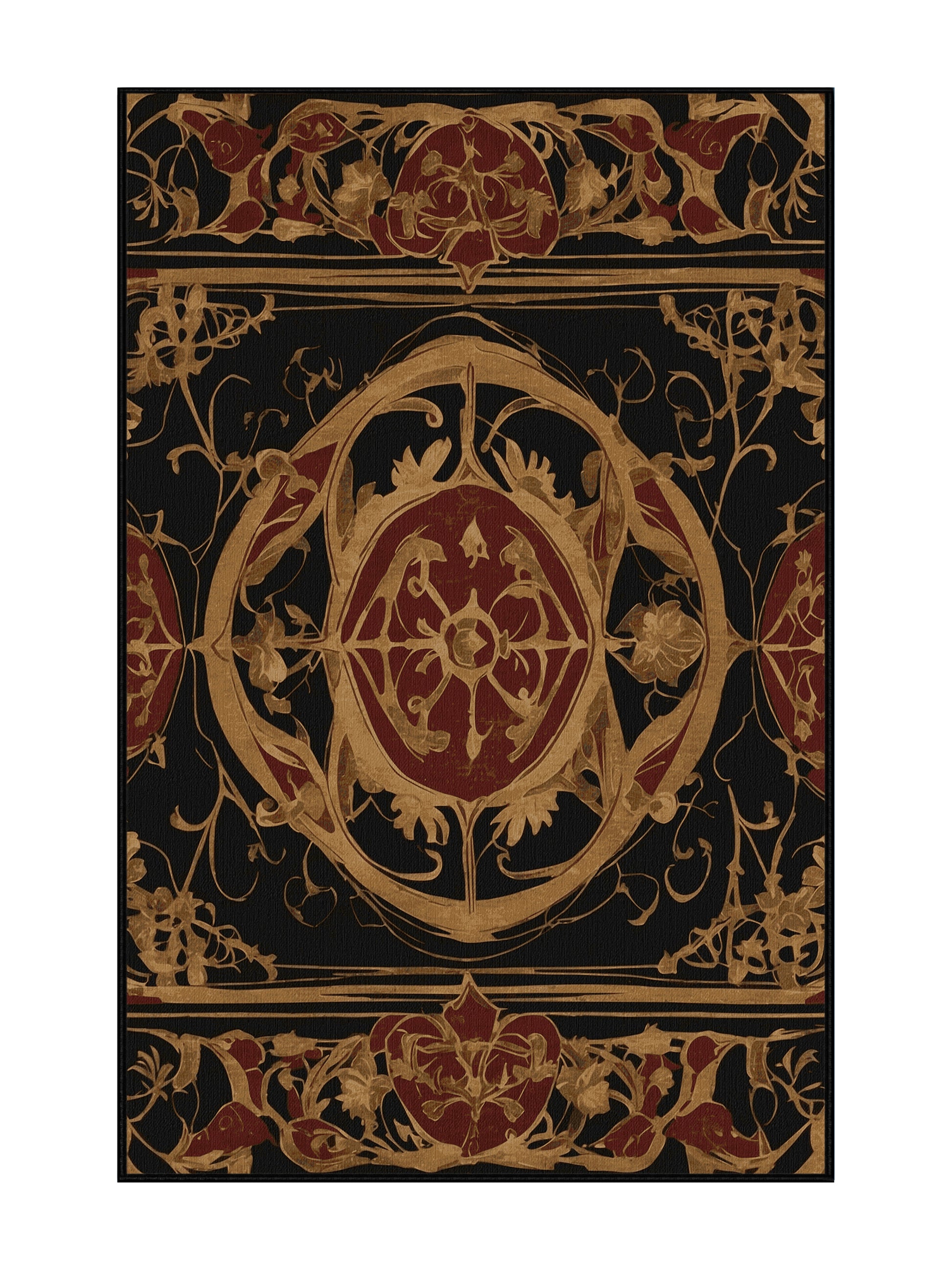 Glided Mythos Arcane Crown - Premium Taupe Modern Area Rug | Plush & Washable Options | Rugolution Home Decor