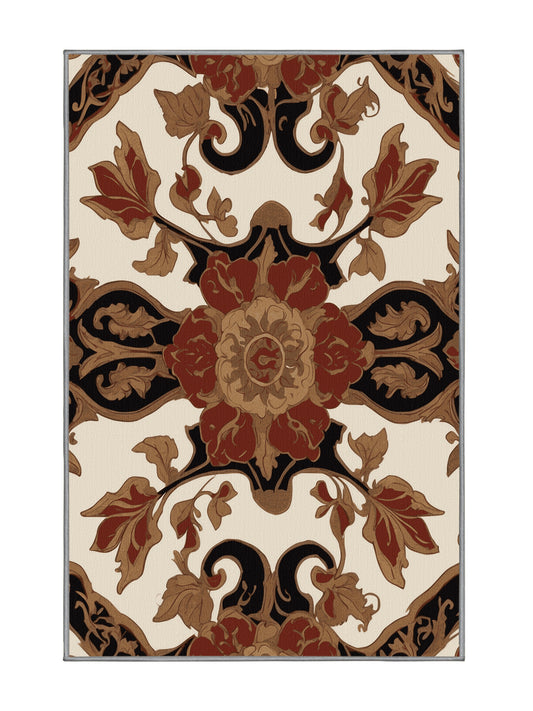 Glided Mythos Timeless Opulence - Premium Brown Bear Modern Area Rug | Plush & Washable Options | Rugolution Home Decor