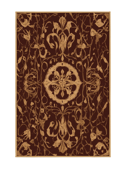 Glided Mythos Imperial Vine - Premium Bakers Brown Modern Area Rug | Plush & Washable Options | Rugolution Home Decor