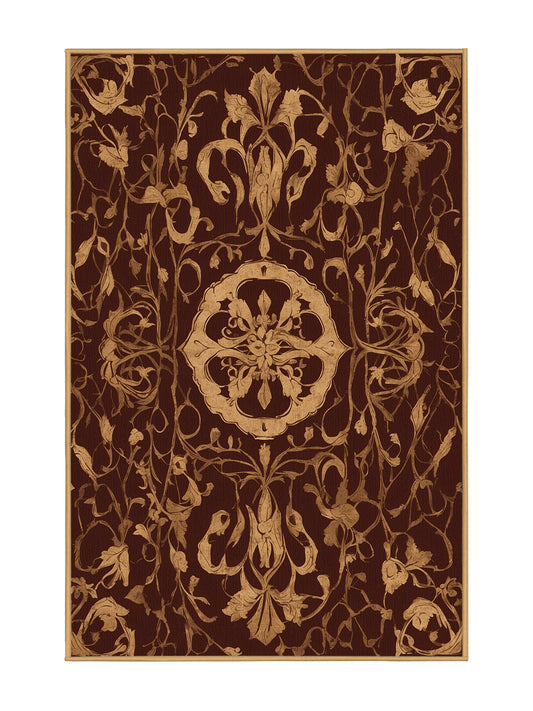 Glided Mythos Imperial Vine - Premium Bakers Brown Modern Area Rug | Plush & Washable Options | Rugolution Home Decor