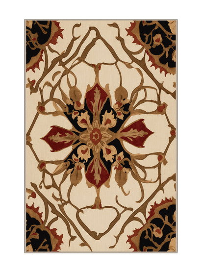 Glided Mythos Enchanted Tapestry - Premium Wheat (W3C) Modern Area Rug | Plush & Washable Options | Rugolution Home Decor