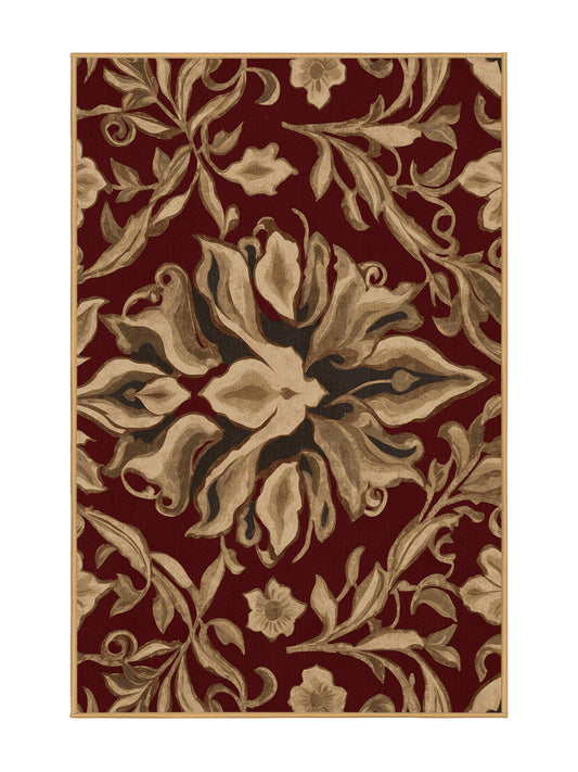 Glided Mythos Harmonic Reverie - Premium Bakers Brown Modern Area Rug | Plush & Washable Options | Rugolution Home Decor