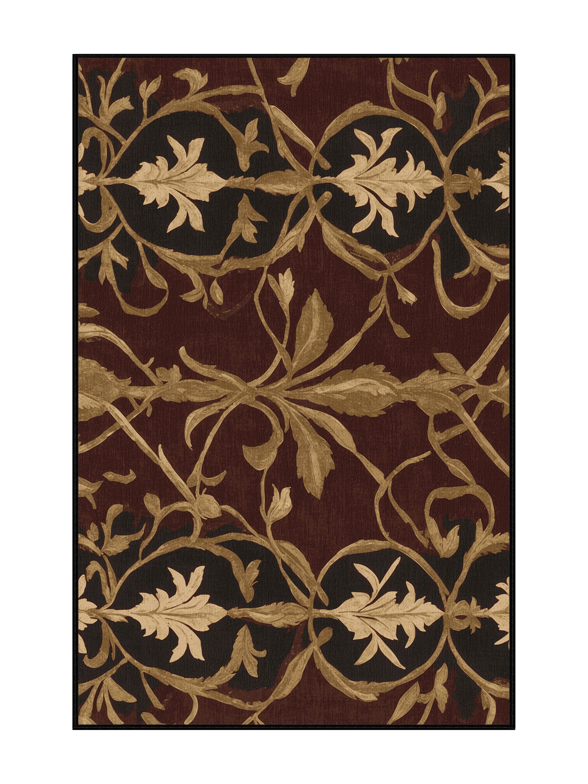 Glided Mythos Palatial Garden - Premium Midnight Modern Area Rug | Plush & Washable Options | Rugolution Home Decor