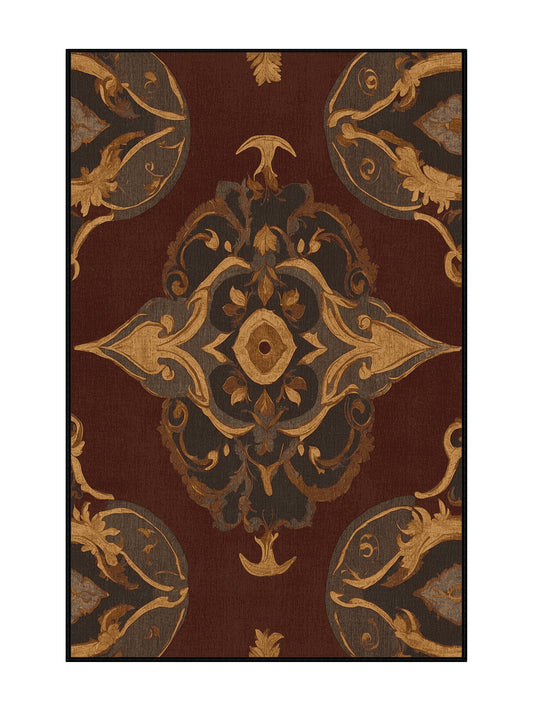 Glided Mythos Fabled Flourish - Premium Midnight Modern Area Rug | Plush & Washable Options | Rugolution Home Decor