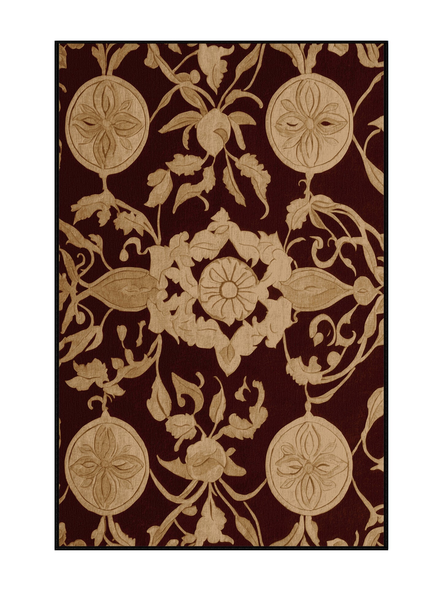 Glided Mythos Florid Dream - Premium Blood Night Modern Area Rug | Plush & Washable Options | Rugolution Home Decor