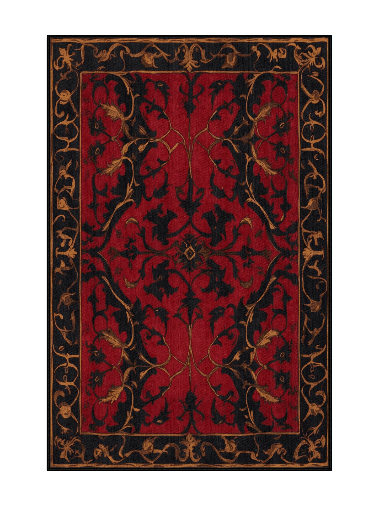 Glided Mythos Seraphic Bloom - Premium Charcoal Modern Area Rug | Plush & Washable Options | Rugolution Home Decor