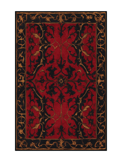 Glided Mythos Seraphic Bloom - Premium Charcoal Modern Area Rug | Plush & Washable Options | Rugolution Home Decor