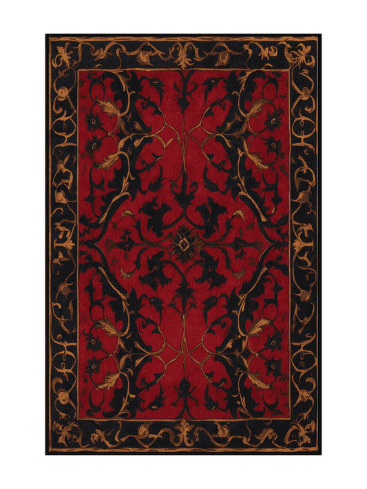 Glided Mythos Seraphic Bloom - Premium Charcoal Modern Area Rug | Plush & Washable Options | Rugolution Home Decor