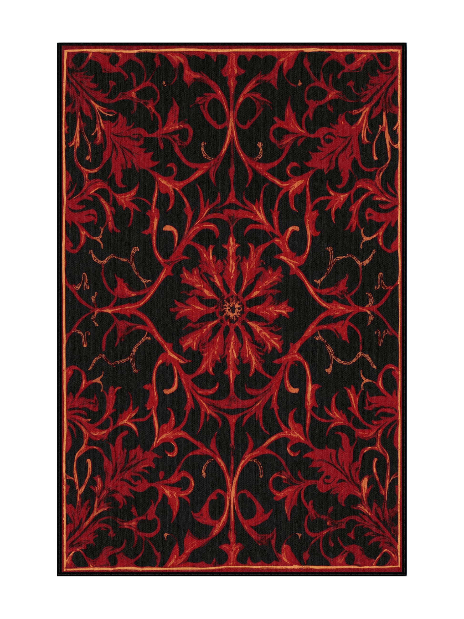 Glided Mythos Gilded Epiphany - Premium Old Burgundy Modern Area Rug | Plush & Washable Options | Rugolution Home Decor