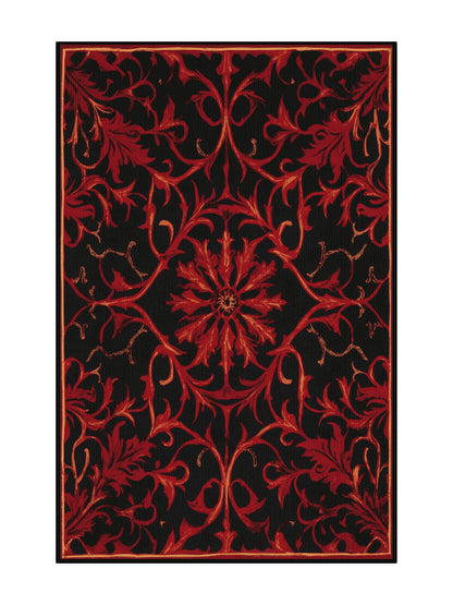 Glided Mythos Gilded Epiphany - Premium Old Burgundy Modern Area Rug | Plush & Washable Options | Rugolution Home Decor