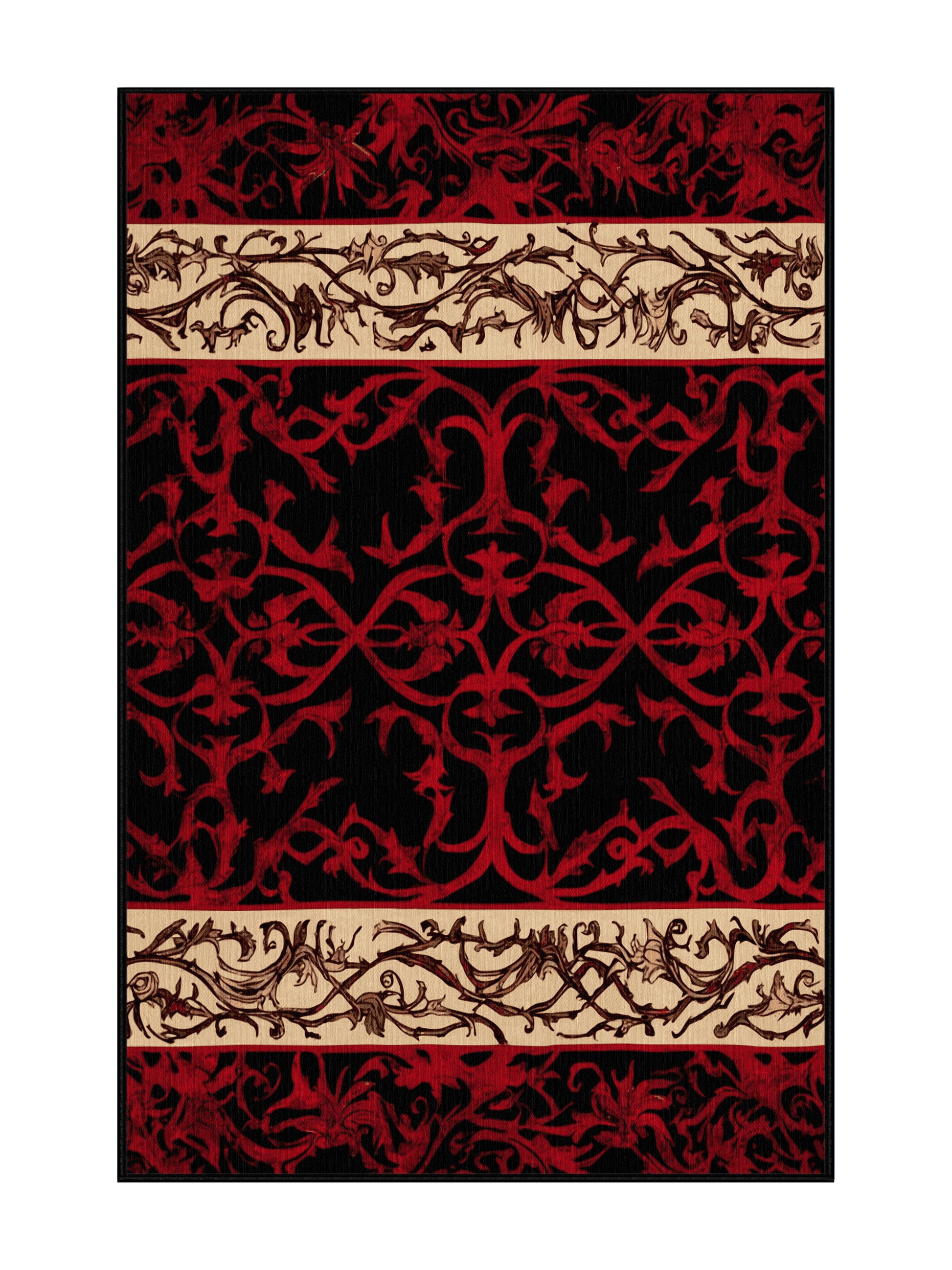 Glided Mythos Golden Lattice - Premium Vermilion Modern Area Rug | Plush & Washable Options | Rugolution Home Decor