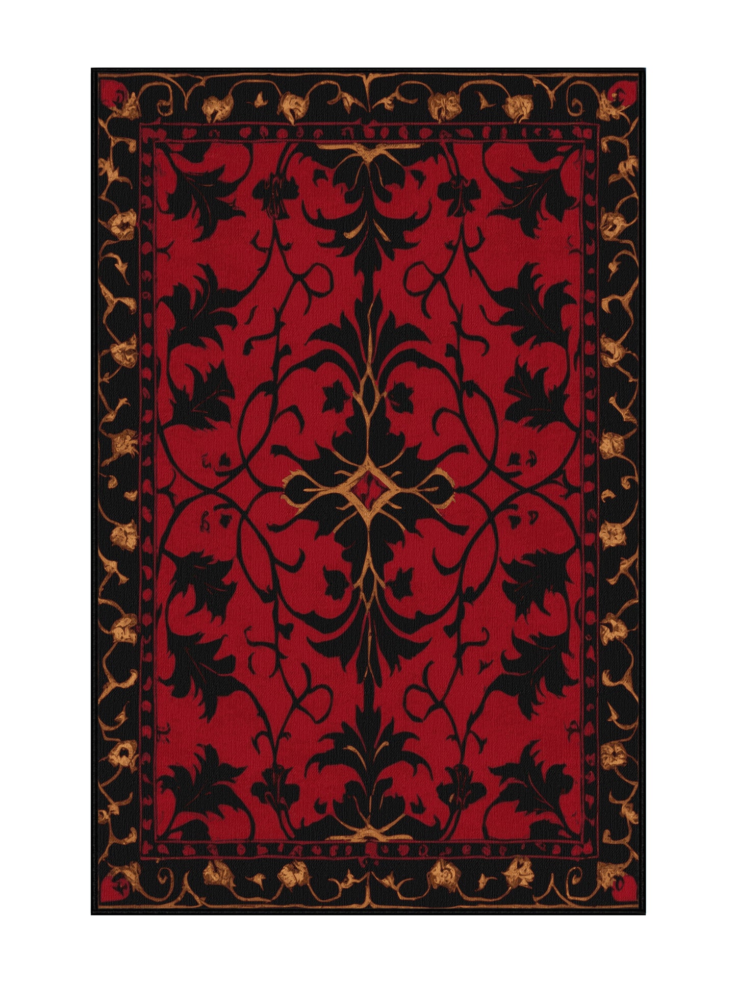 Glided Mythos Vineyard Majesty - Premium Dark Coffee Modern Area Rug | Plush & Washable Options | Rugolution Home Decor