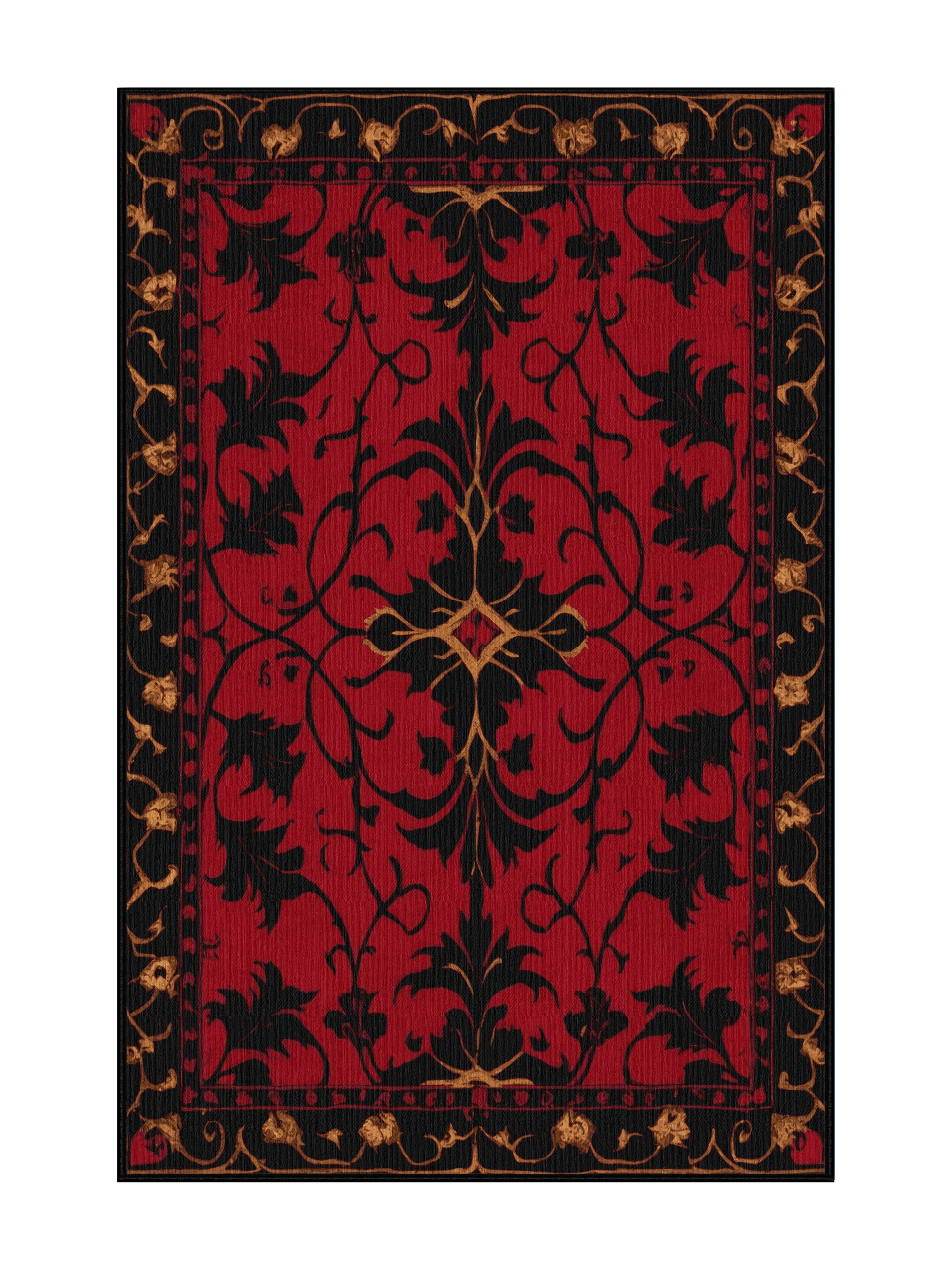 Glided Mythos Vineyard Majesty - Premium Dark Coffee Modern Area Rug | Plush & Washable Options | Rugolution Home Decor